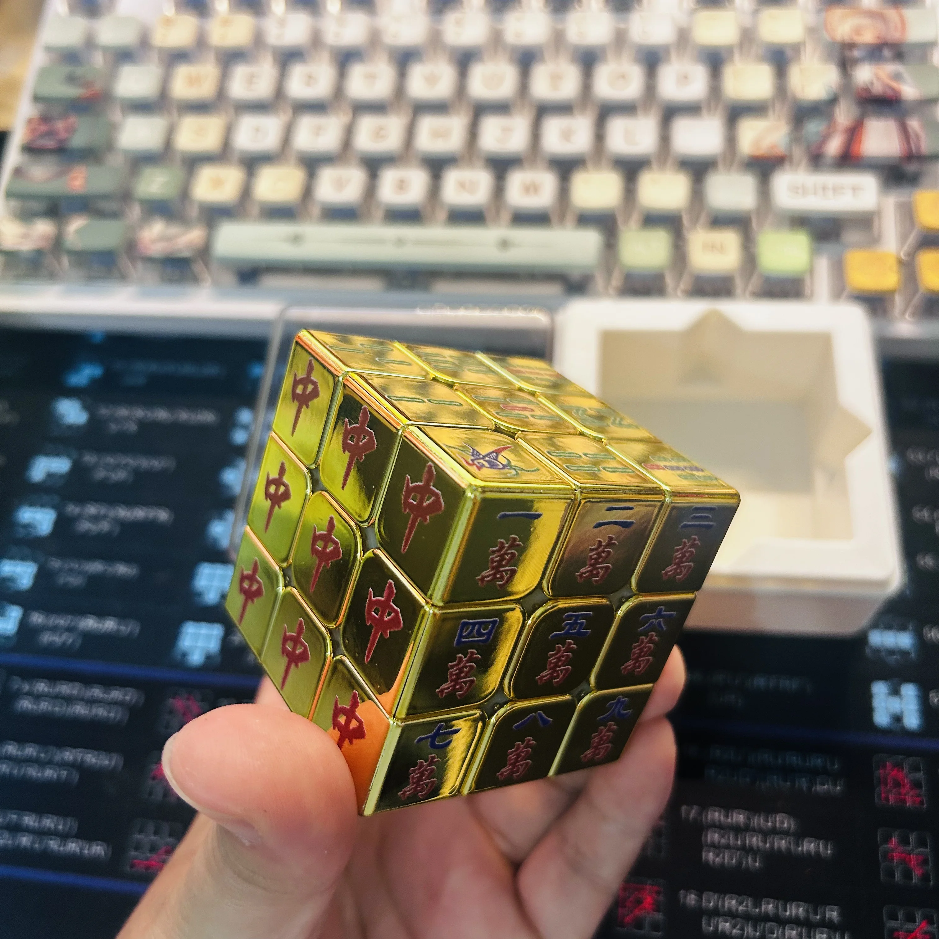 ใหม่Electroplated 3x3x3 Cubeทองไพ่นกกระจอก 3x3 Magnetic Cube SpeedCubeเกมและปริศนาของเล่นเด็ก