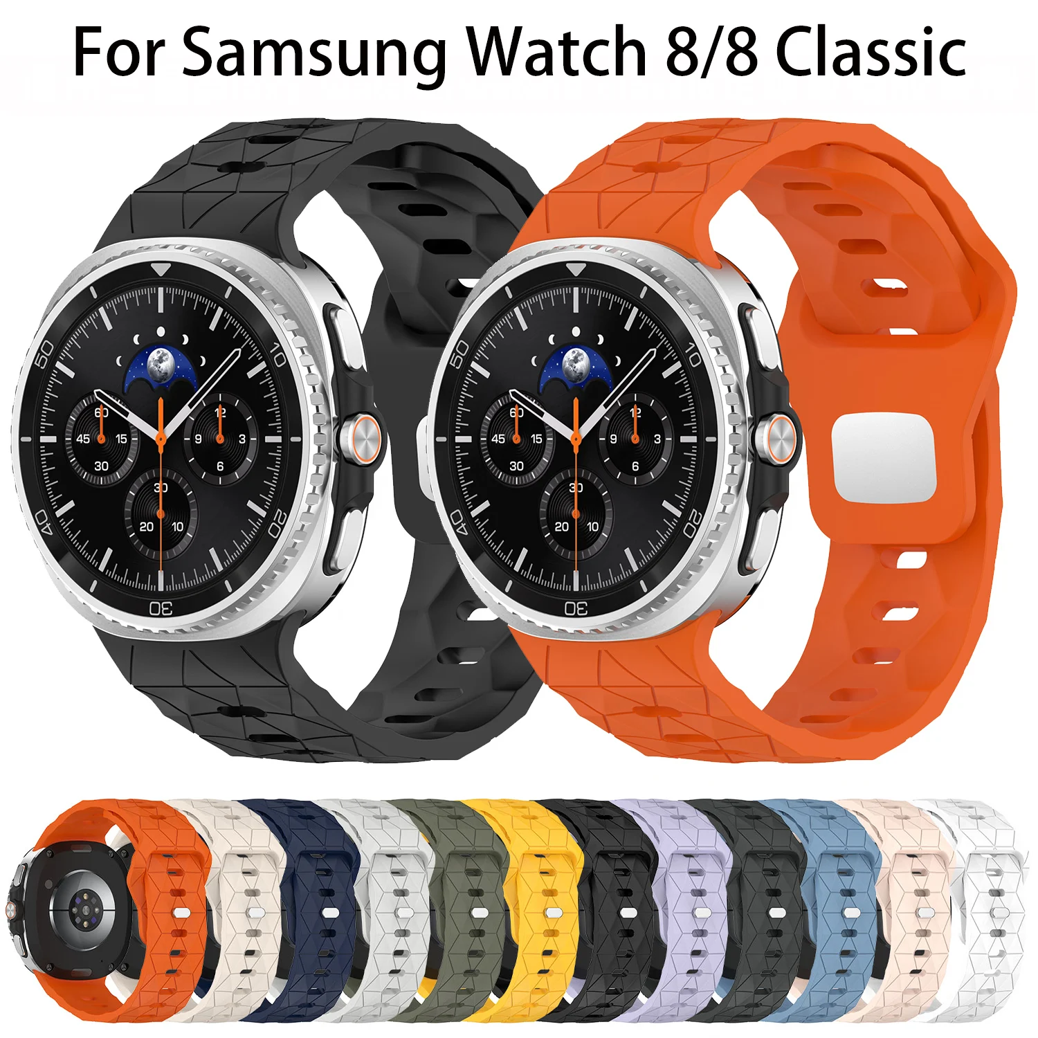Sport-Silikonarmband für Samsung Galaxy Watch 8 44mm 40mm Armband für Galaxy Watch 9 40mm 44mm Ersatz-Armband Correa