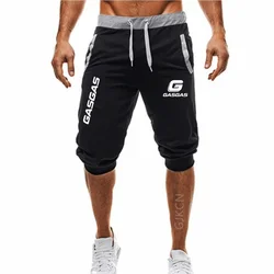 Summer Running Shorts for Men Casual Jogging Sport Short Pants GASGAS Pattern Solid Color Drawstring Loose Dry Gym Sports Shorts