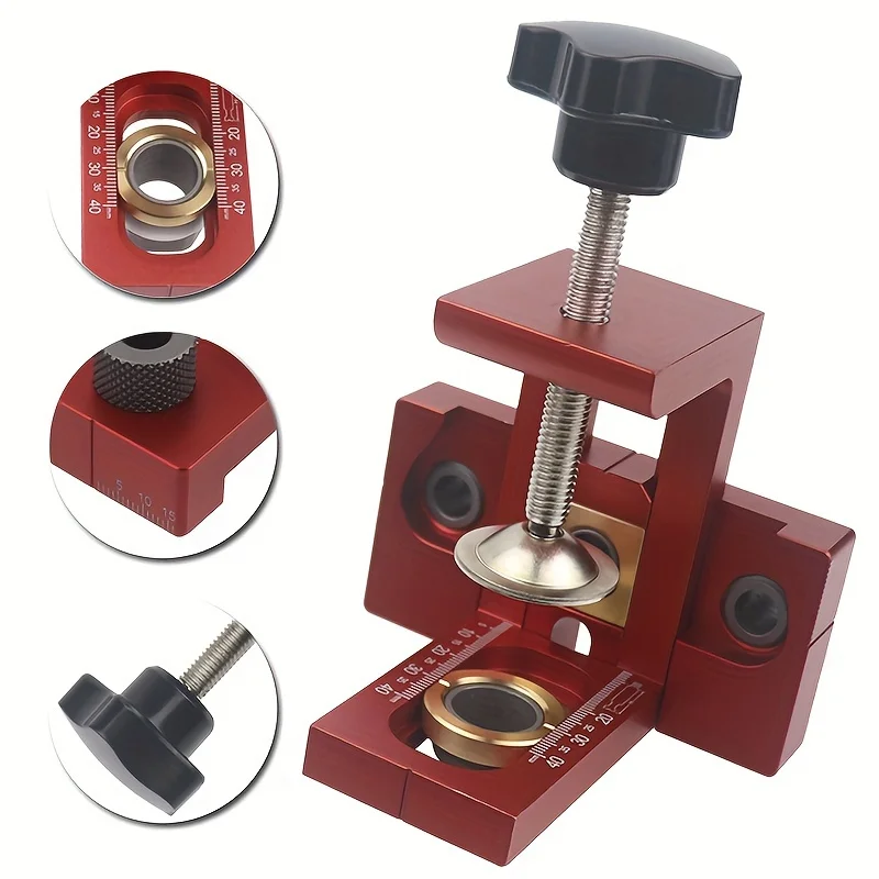 

Woodworking 3-In-1 Hole Puncher Round Wood Tenon Board Furniture Connector 2-In-1 Quick Positioning Drilling Hole Opener