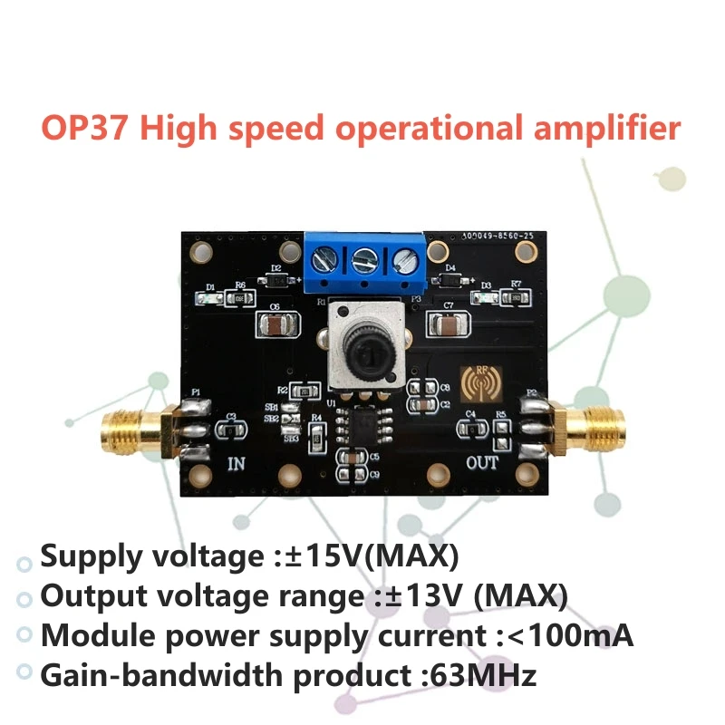 OP37 Low noise high precision operational amplifier module temperature drift 0.4μV/°C open loop gain 117dB