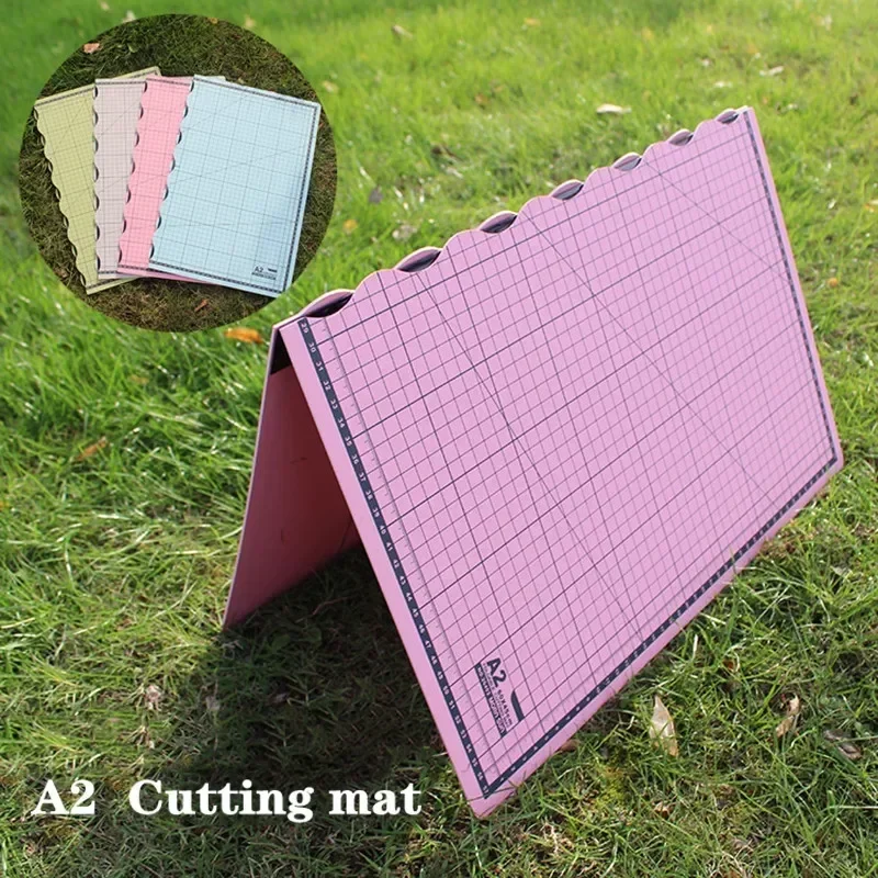 A2 Foldable Intermediate Knife Board PVC Folding Cutting White Core Office Art Cutting Mat