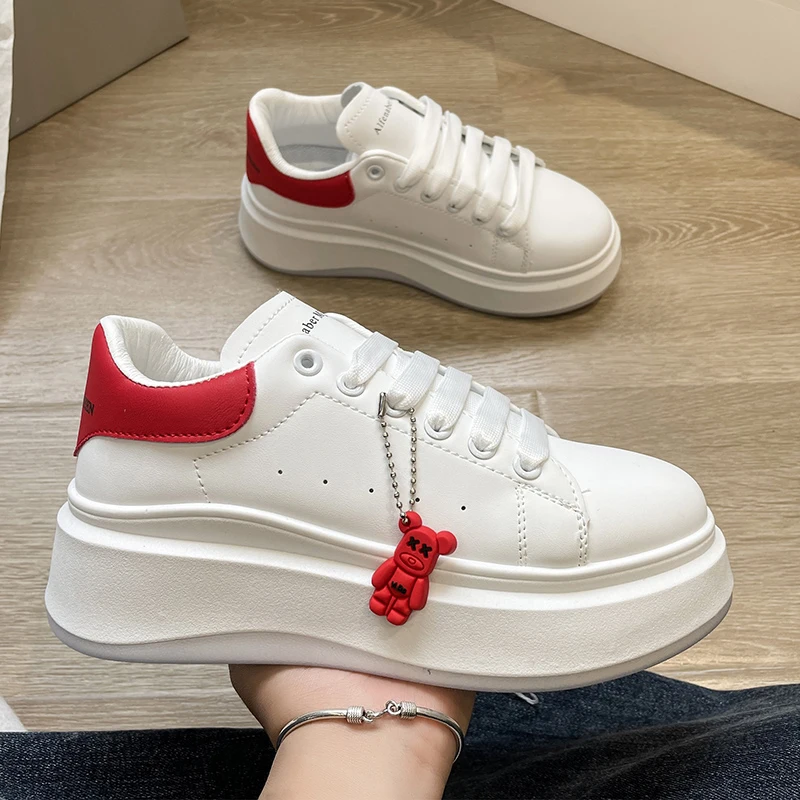 2024 Top Quality Unisex Luxury Brand Genuine Leather Women Platform Casual Sneakers Autumn Fashion Sports Vulcanized Men Shoes