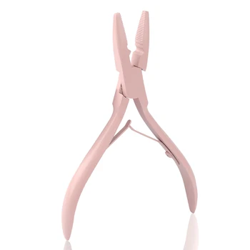 Narzędzie do wątku Szczypce do aplikacji mikropierścieni Narzędzie Micro Beads Closer Szczypce do przedłużania włosów ze stali nierdzewnej