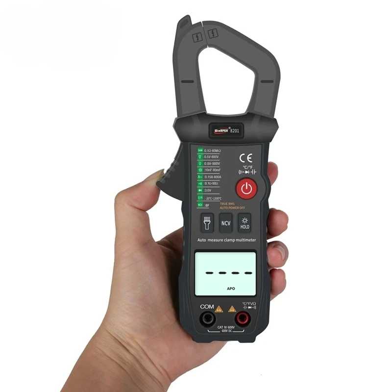 Digital Clamp Meter High Accuracy – LCD 600A AC/DC Current 700V Voltage Amp Ohm Capacitance Temp Auto RMS Multimeter