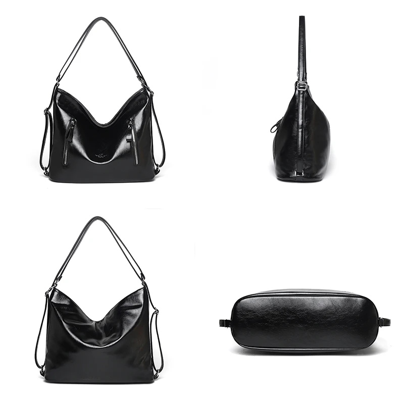 2025 Vintage Women Shoulder Crossbody Bag Female Brand Casual Big Totes High Quality PU Leather Ladies Hobo Messenger Bag Sac