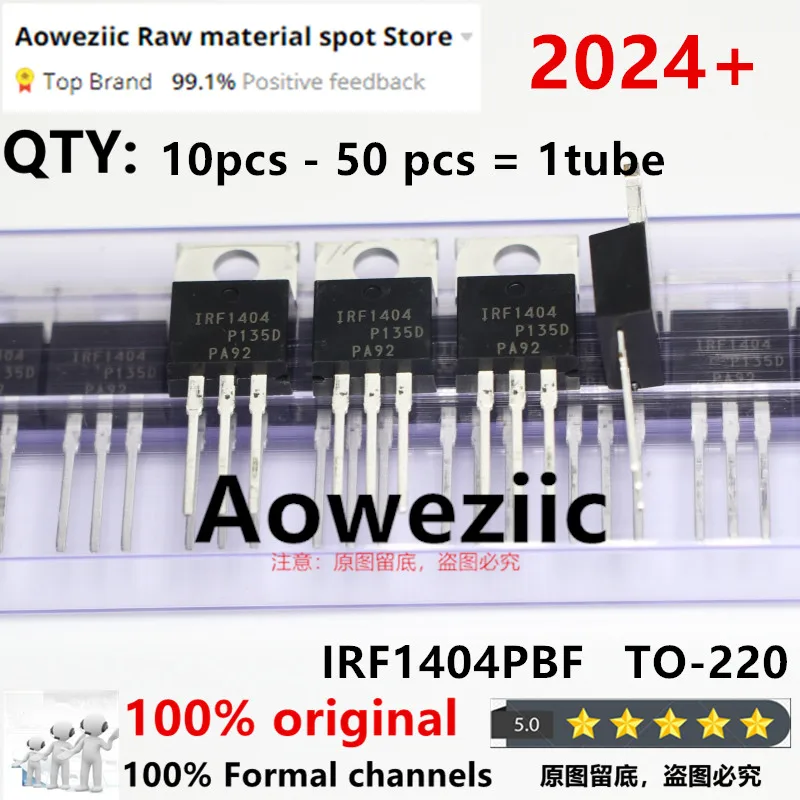 Aoweziic 2024 + 10pcs-50pcs 100% novo importado original irf1404 irf1404pbf para-220 mos fet 162a 40v