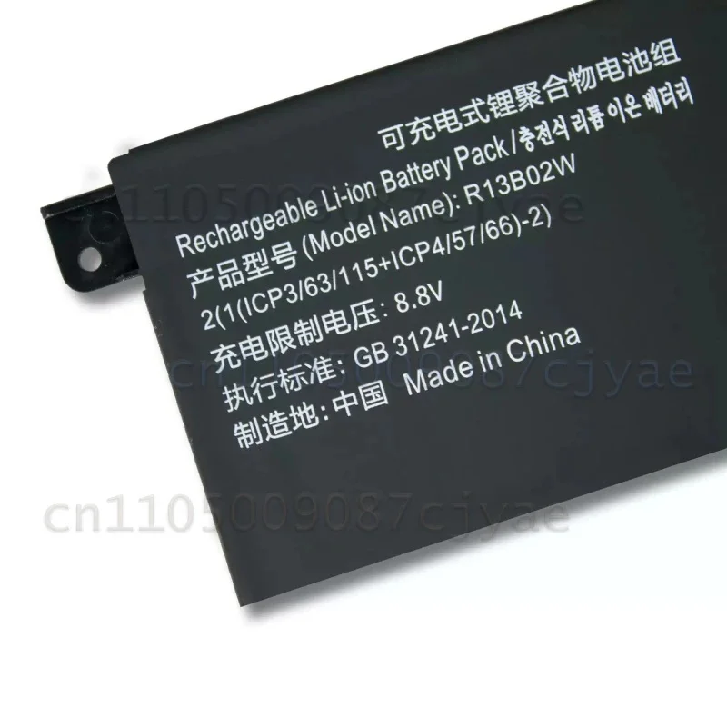 Powercell Safe Stable R13B01W R13B02W Laptop Battery for Xiaomi Air 13 13.3 Inch 161301-01