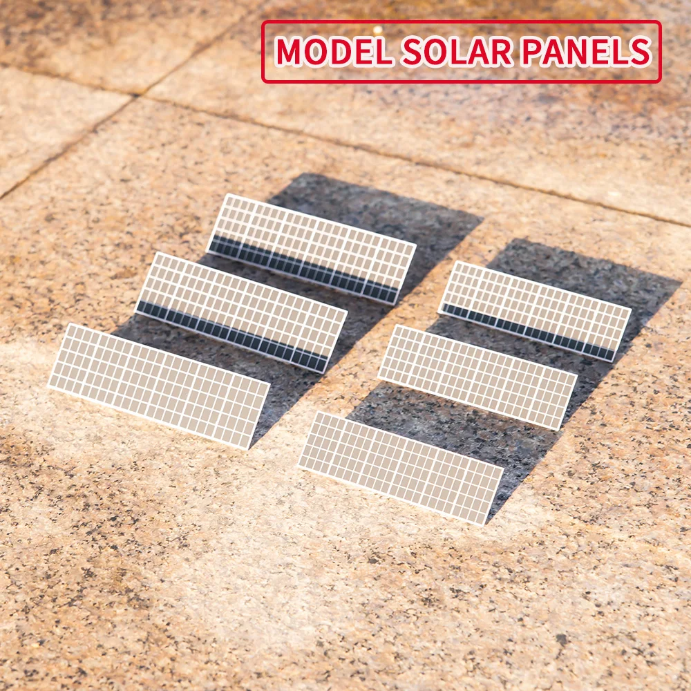 1/64 1/87 Scale Miniature Solar Photovoltaic Pancel Model DIY Building House Roof Scene Layout Materials Diorama Kits 3PCS