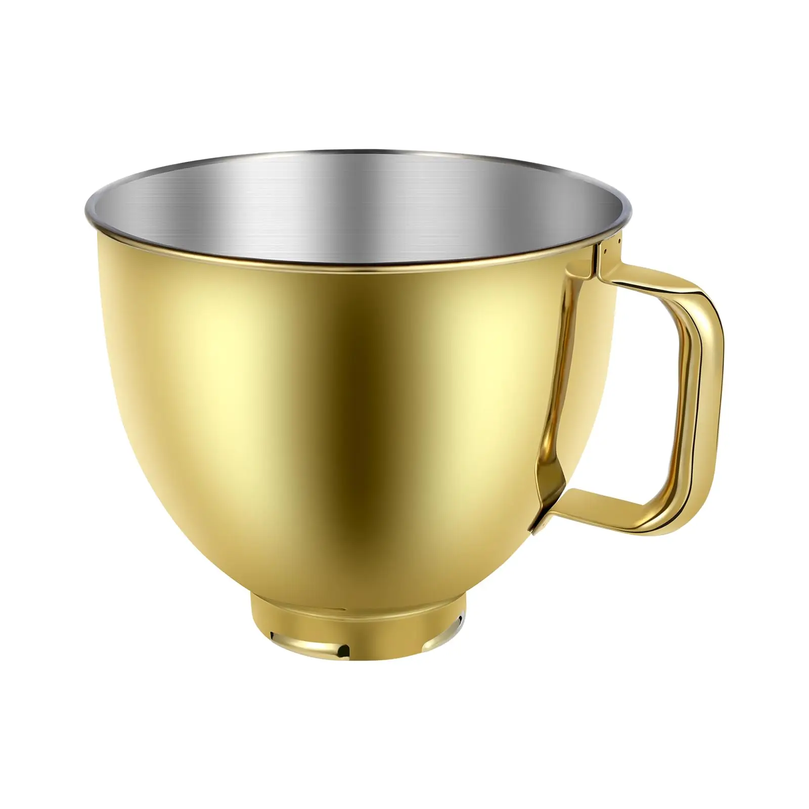 Golden Heavy Duty Stainless Steel Mixer Bowl 5QT for KitchenAid Tilt-head Stand Mixers Replacement Bowl for KitchenAid Mixers