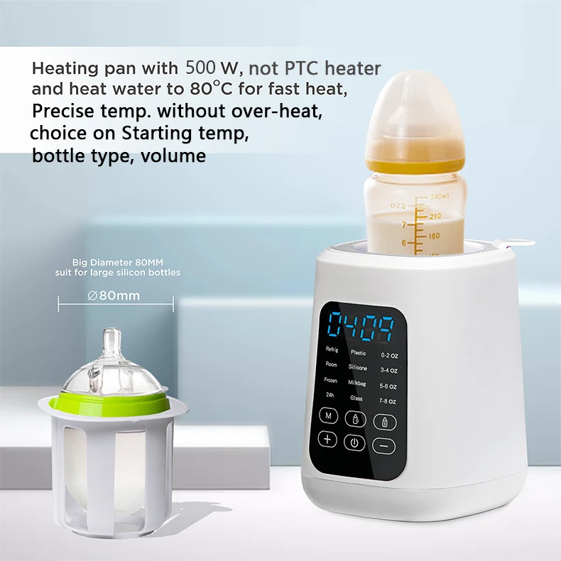 Fast warming baby bottle warmer 500w