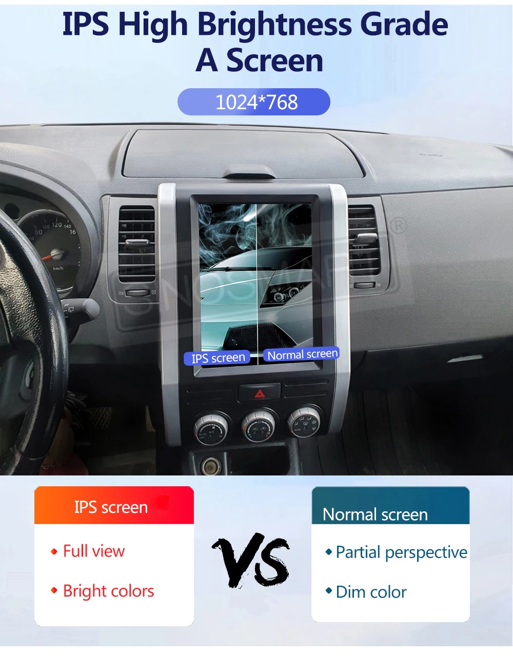 SINOSMART 9.7" Vertikales QLED Android Autoradio für Nissan X-Trail T31 2007–2013 | Komplett-Panel | BOSE 360-Kamera 48EQ DSP Ca – Detail 18