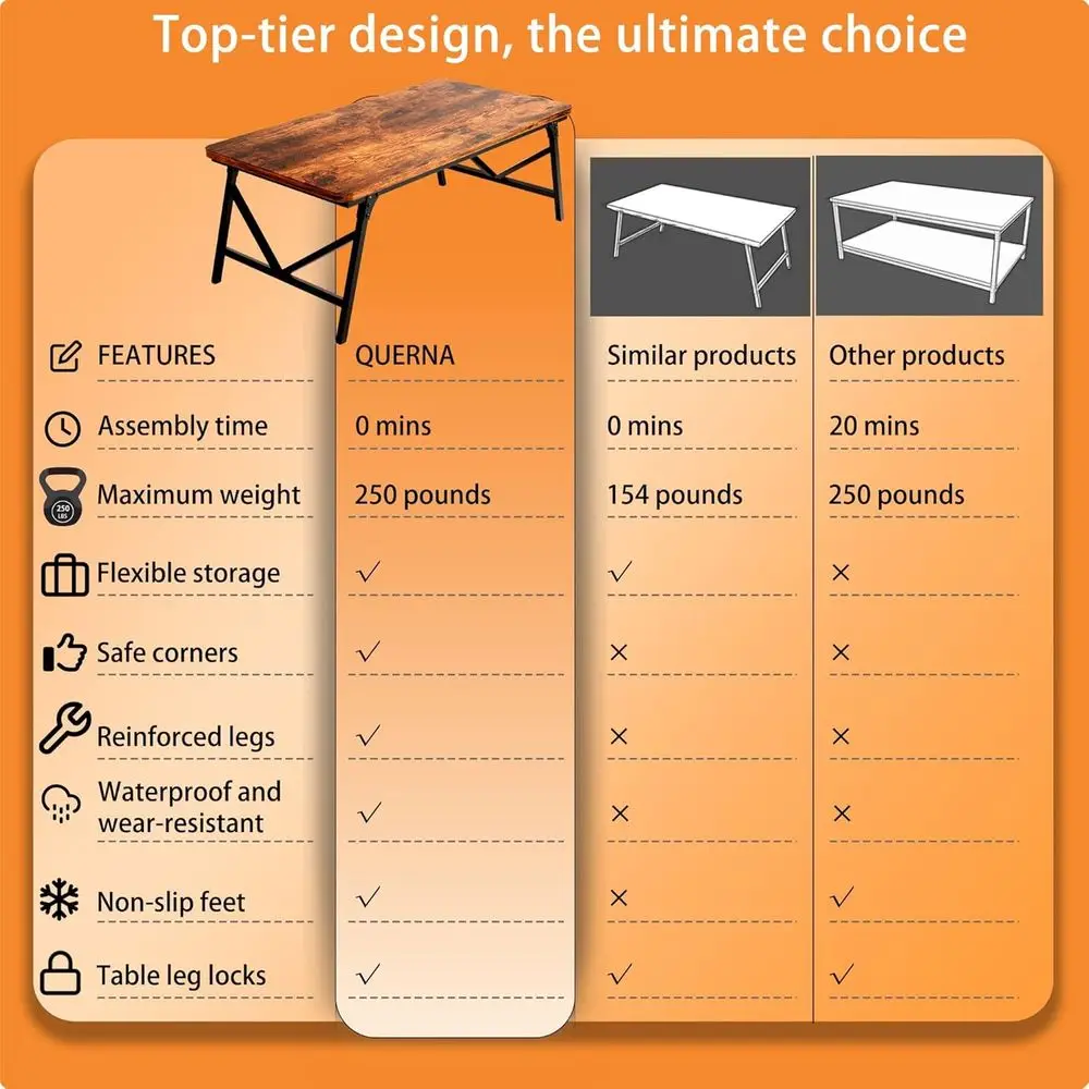 طاولة قهوة محمولة قابلة للطي، مكتب أرضي منخفض الجلوس، 39.4 × 19.7 × 15.8، مناسبة لغرفة المعيشة والمنزل والقافلة والخارجية
