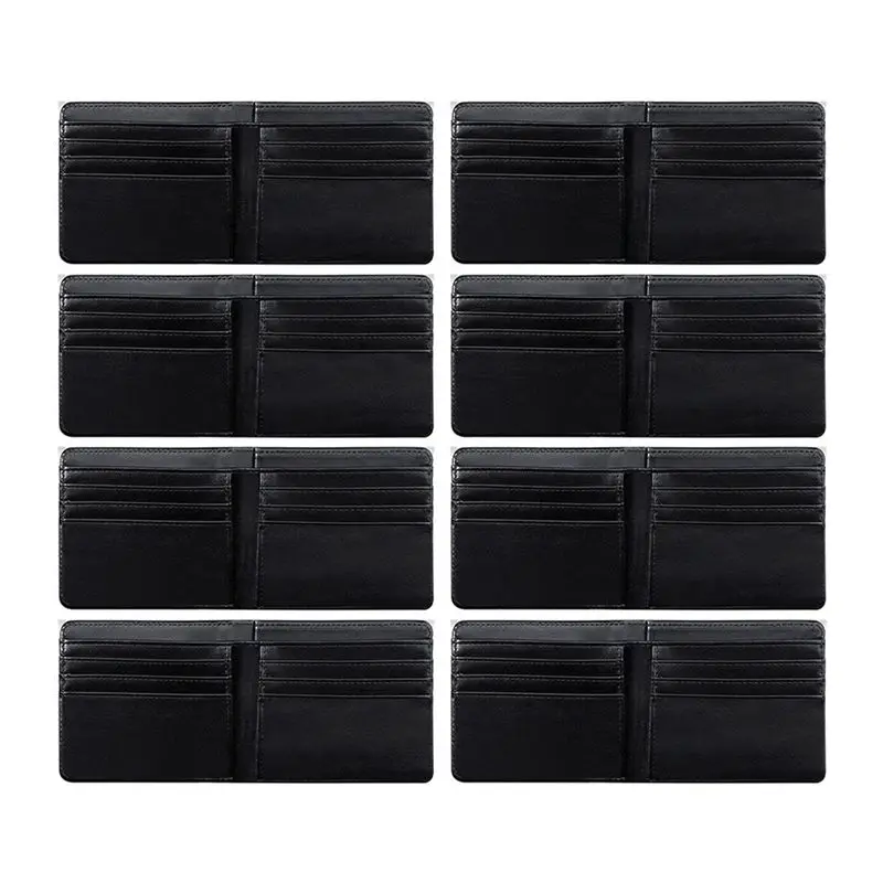 8Pcs Sublimation Wallet Blank Heat Transfer Wallet Blank Sublimation Wallet With ID Windows For Travel Work Graduation