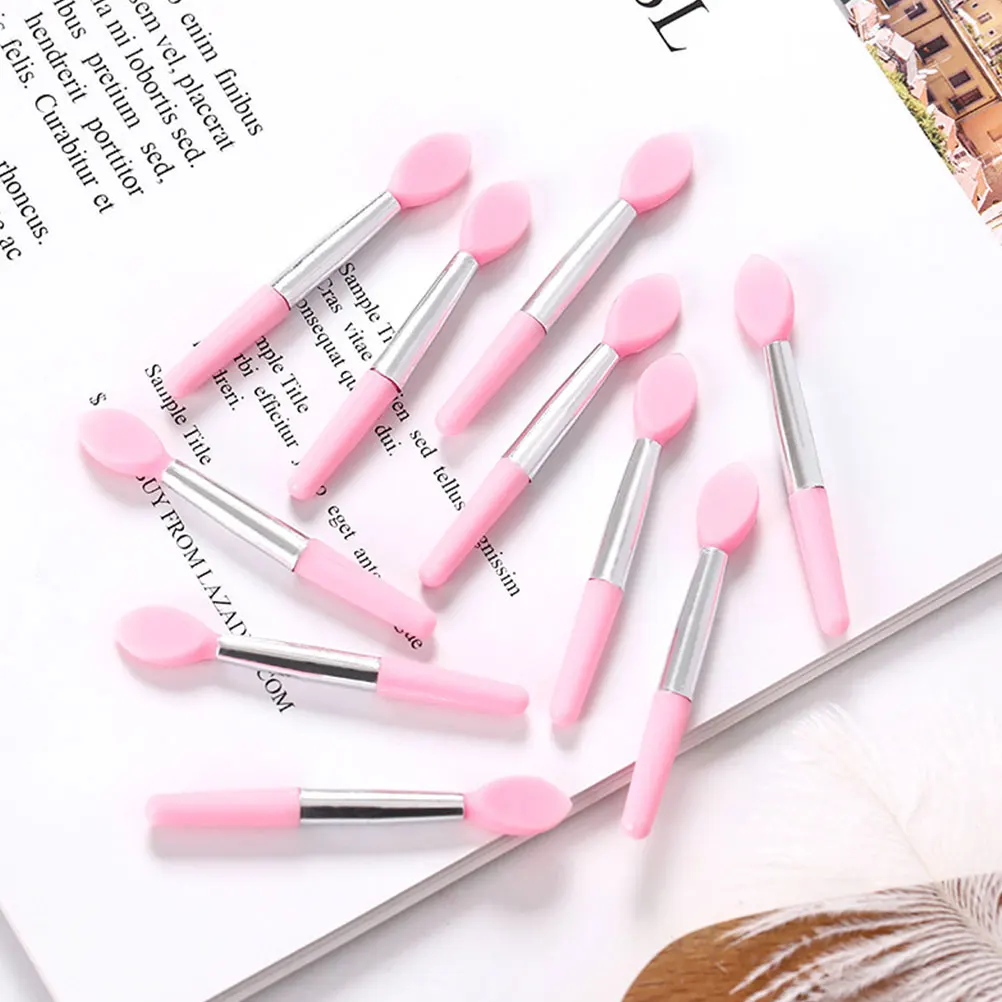 

10pcs Mini Lip Brush Silicone Disposable Makeup Tool Lipstick Applicator Portable Brush Daily Use Salon Lip Gloss