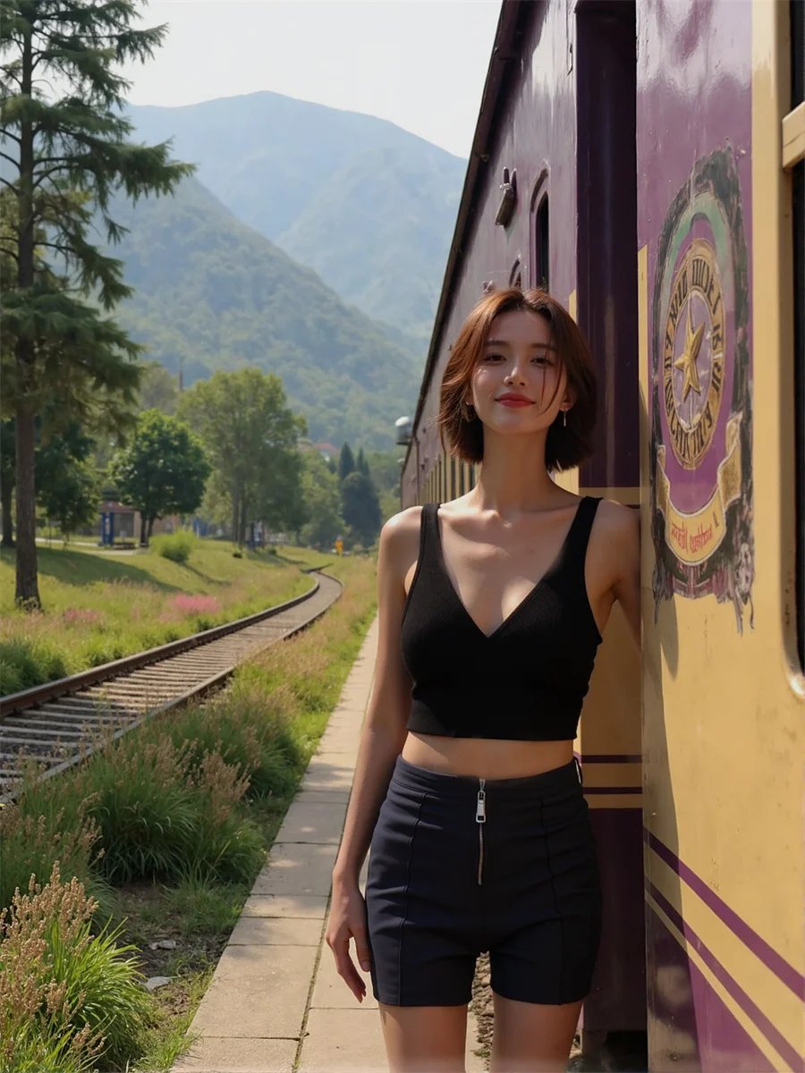 Pantalones cortos Minifalda acampanada para mujer con cintura ajustable y dobladillo con volantes perfecto para vacaciones informales de verano estilo coreano