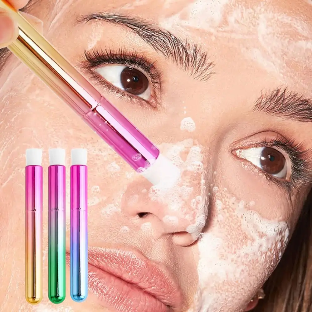 Escova de espuma gradiente multi-cor ferramentas de maquiagem limpa cílios postiços escova macia remover cravos cílios escova