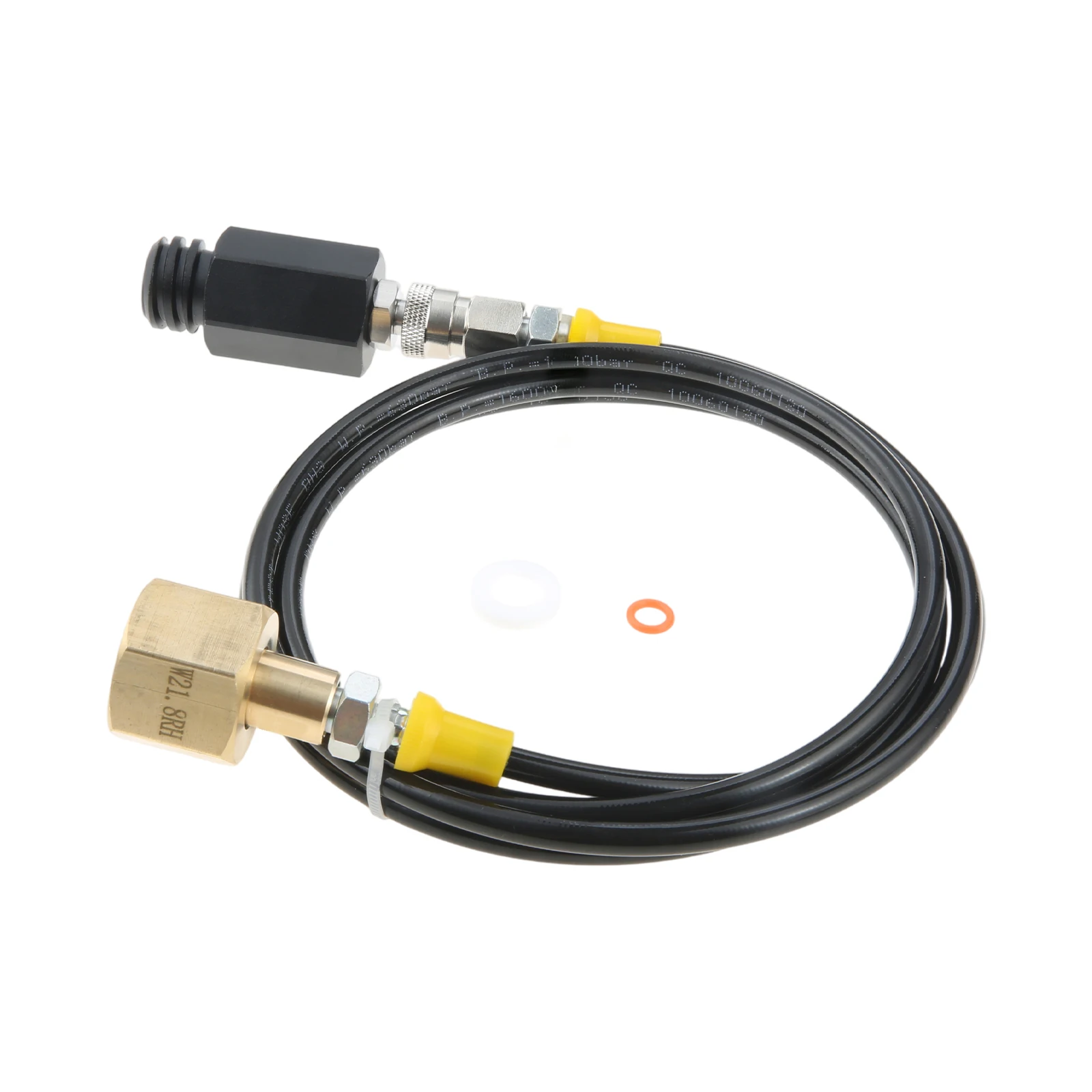 High Pressure Hose Soda Hose Cylinder Refill Adapter Hose for W21.8-14 DIN477 CO2 Tanks and Most Soda Machines CO2 Tank Adapter