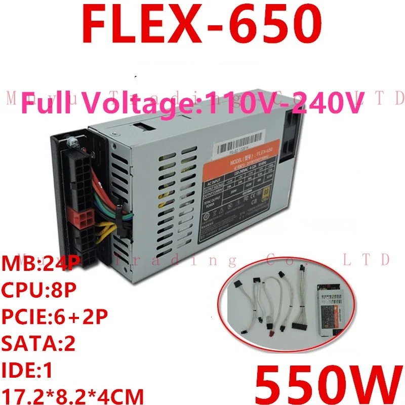 New original PSU for Xinhang ITX flex NAS small 1U full modular 80plus gold K39 K35 S3 m41m24 550W power supply flex-650