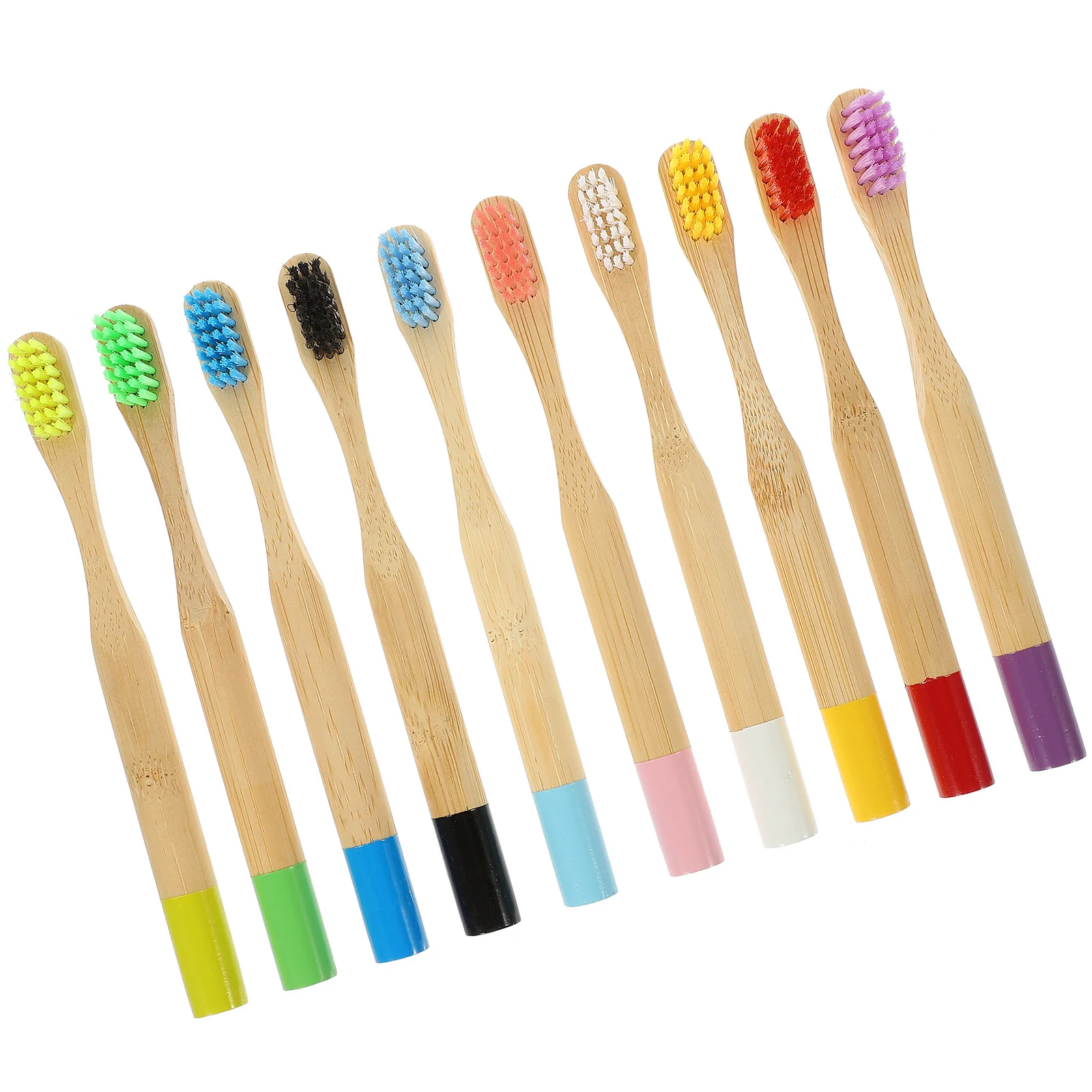 

10Pcs Toothbrush Bamboo Handle Soft Bristles Comfortable Grip for Daily Family Cleaning Bamboo Toothbrush
