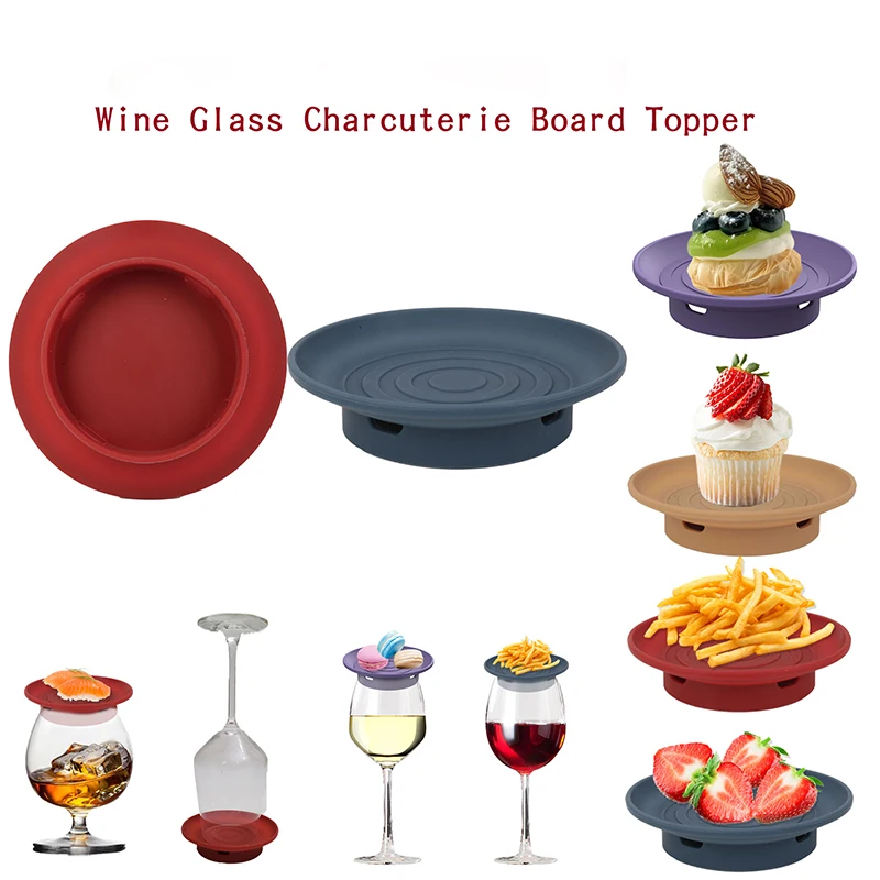 Bicchiere da vino salumi Topper rotondo Gel di silice bicchiere da vino Topper tazza multifunzionale Top Decor per la raccolta sociale