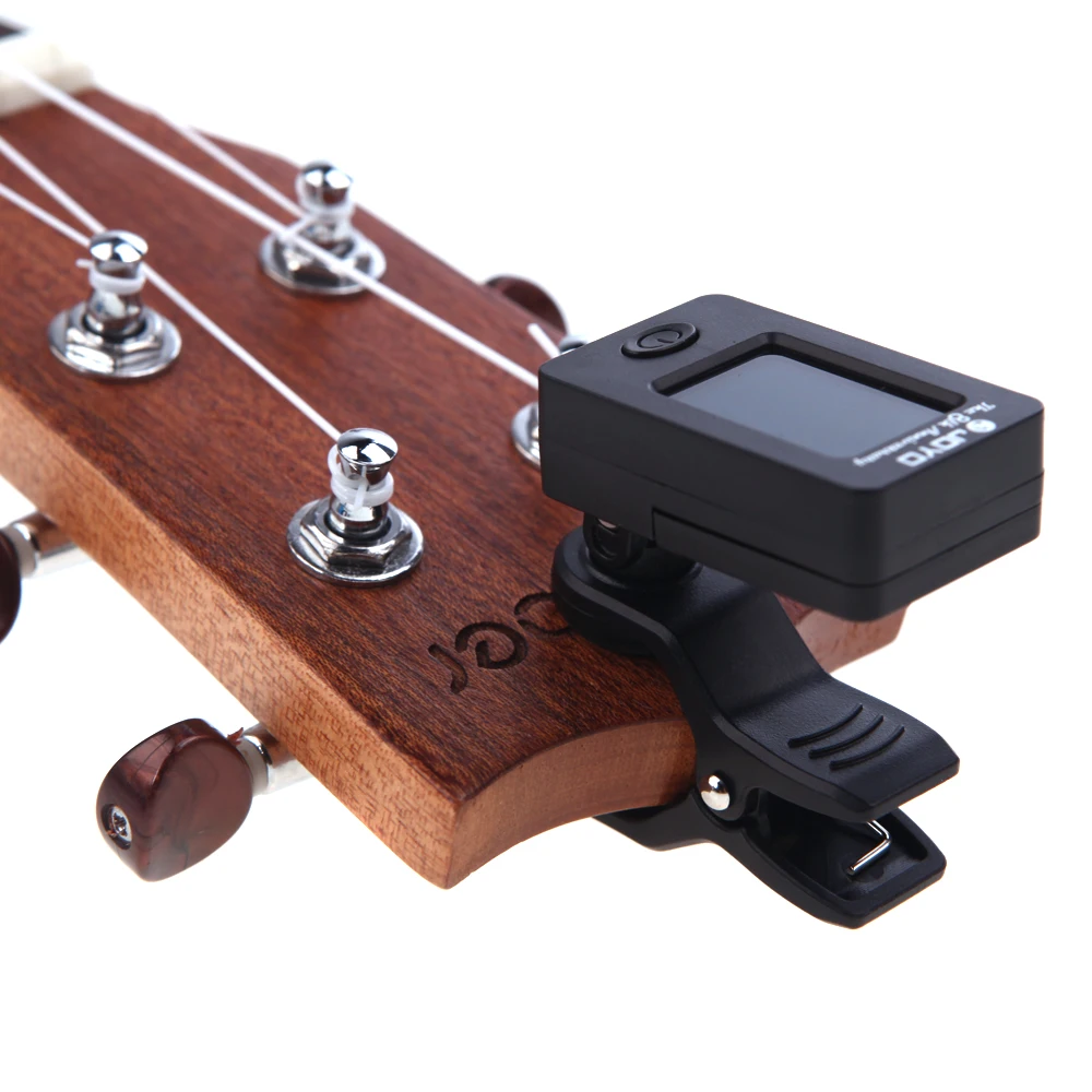 JOYO JT-01 Mini Digital LCD Clip-on Tuner for Chromatic Guitar Bass Violin Ukulele C Ukulele D Mini Digital LCD Clip-on Tuner