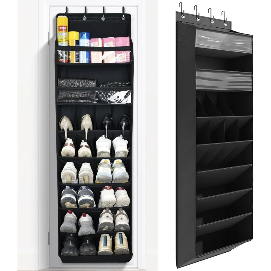 

Органайзер для обуви над дверью. Подвесные органайзеры для обуви с 8-уровневыми большими глубокими карманами. Органайзер для обуви на дверь для организации обуви в шкафу.