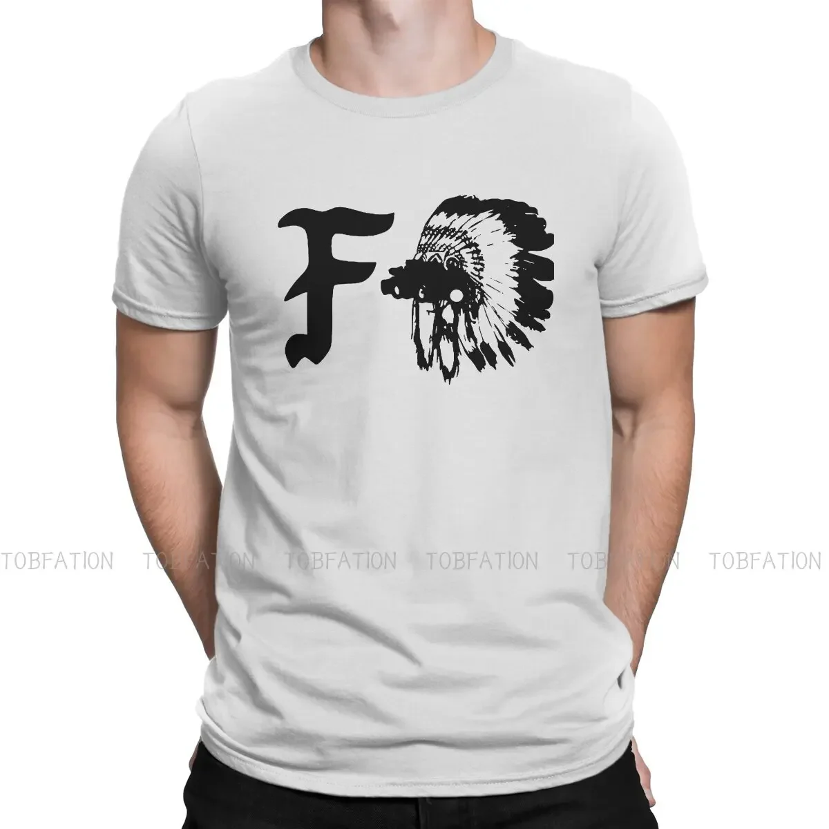 Black Hipster TShirts Forward Observations Group Men Style Fabric Tops T Shirt Round Neck