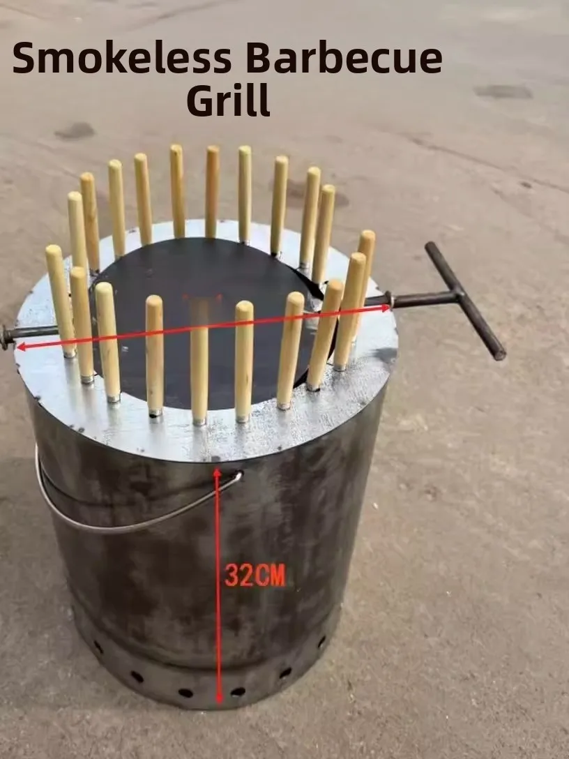 

Новый портативный угольный гриль для барбекю 2025 года для кемпинга и пикников, для приготовления стейков, с прочным антипригарным покрытием, из Китая
