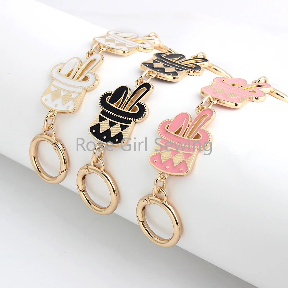 2/5/20PCS 13CM/14.5CM Rabbit/Hat Shape Crossbody Bag Extended Chain For Charm Shoulder Strap Underarm Replacement Accessories