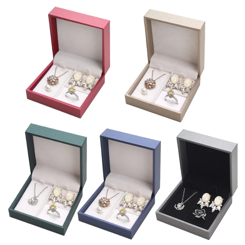 Portable Jewelry Storage Box Women Men Home Travel Jewelry Organizer Holder Display Box for Necklace Earrings Ring Packaging Box