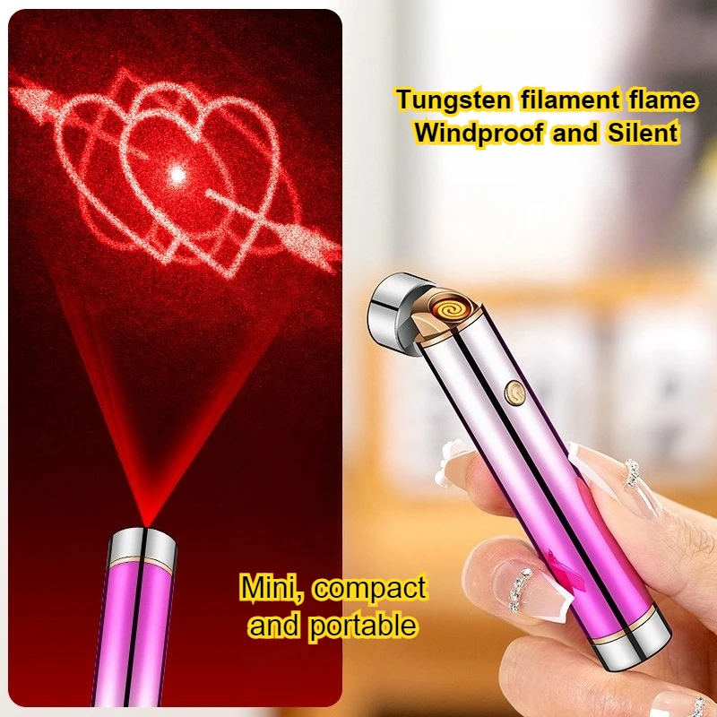 

Creative Starry Sky Projection USB Charging Metal Cigarette Lighter Mini Strip Windproof Tungsten Wire Cigarette Lighter Gift