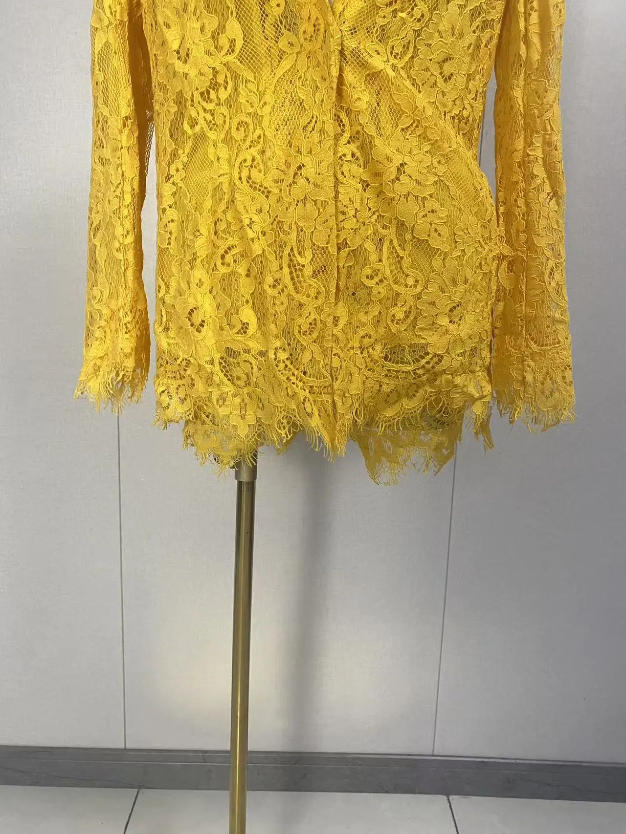 2025 Nieuwe Vrouwen Sexy Kanten T-shirt Met Lange Mouwen Twee Stukken Shorts Set Elegante Avond Club Party Outfits