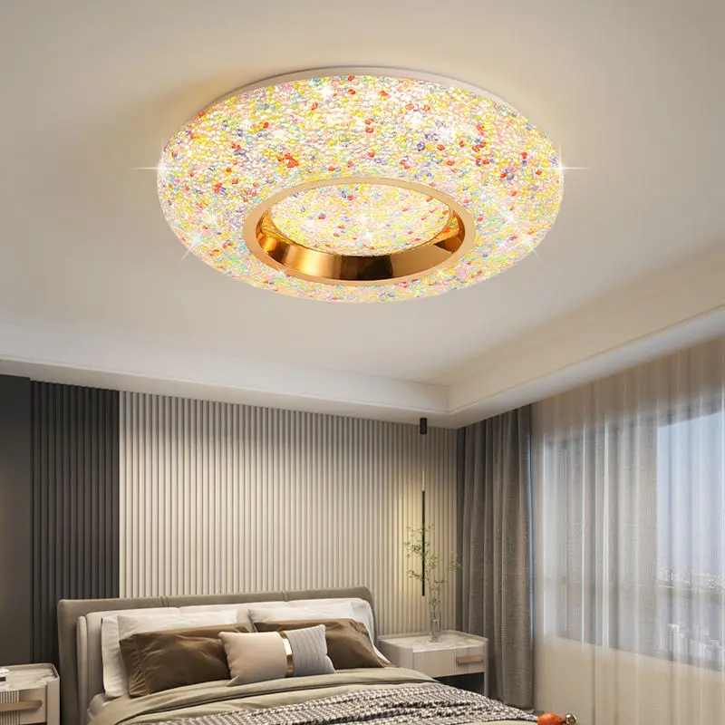 Bedroom Ceiling Lamp Modern Luxurious High-end Eye-friendly Crystal Stone Main Bedroom Lamp Creative New Corridor Room Led Lamp