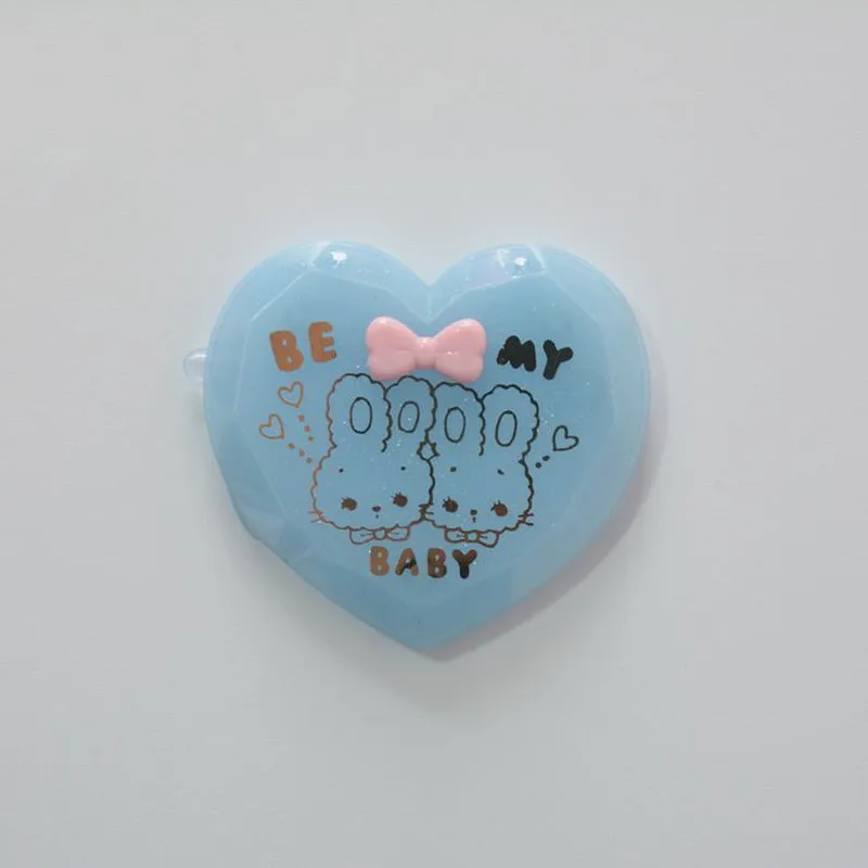 Hot Women Girl Folding Hair Brush with Mirror Compact Pocket Size Travel Comb Heart Shaped Gift Cute Mini Pocket Mirror