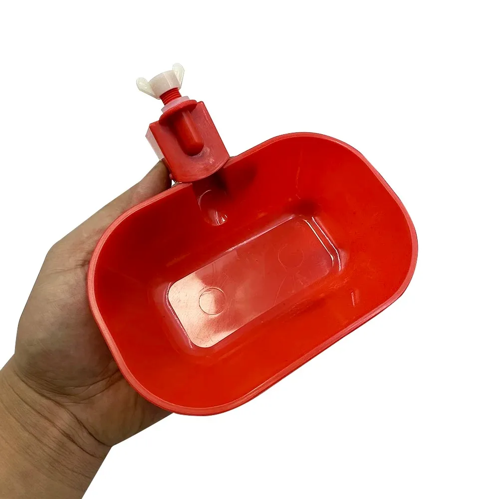 5 Pieces of Red Automatic Water Dispenser For Chickens Ducks Geese Water Bowls Poultry And Birds Poultry Feeding Products