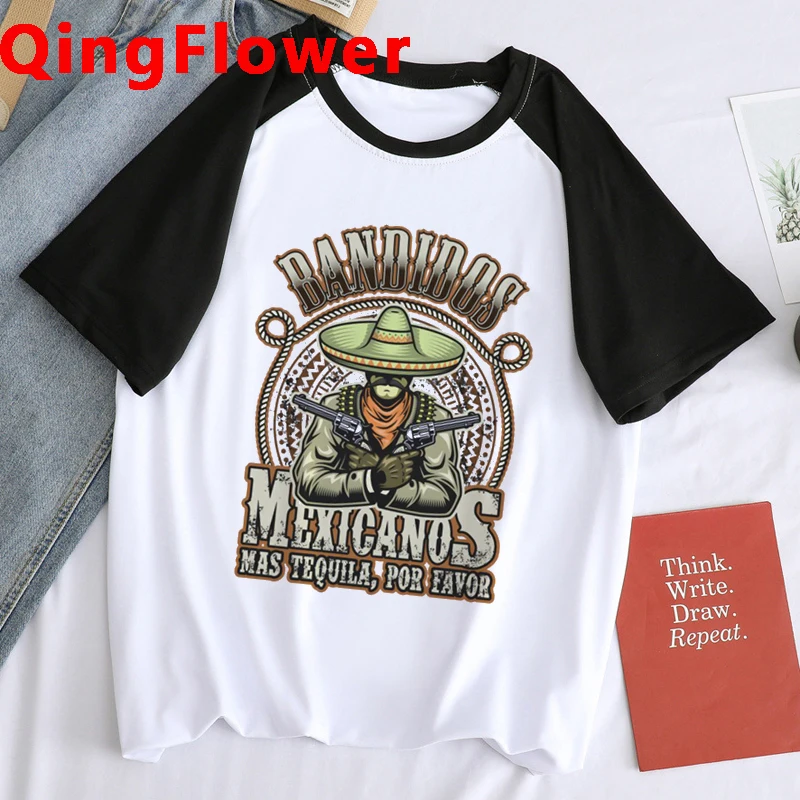 Los Bandidos Muertos Men Stylish T-shirt Hipster Male Tshirt Summer Tees Skull Clothing The Dead Bandits Print Fashion Shirt