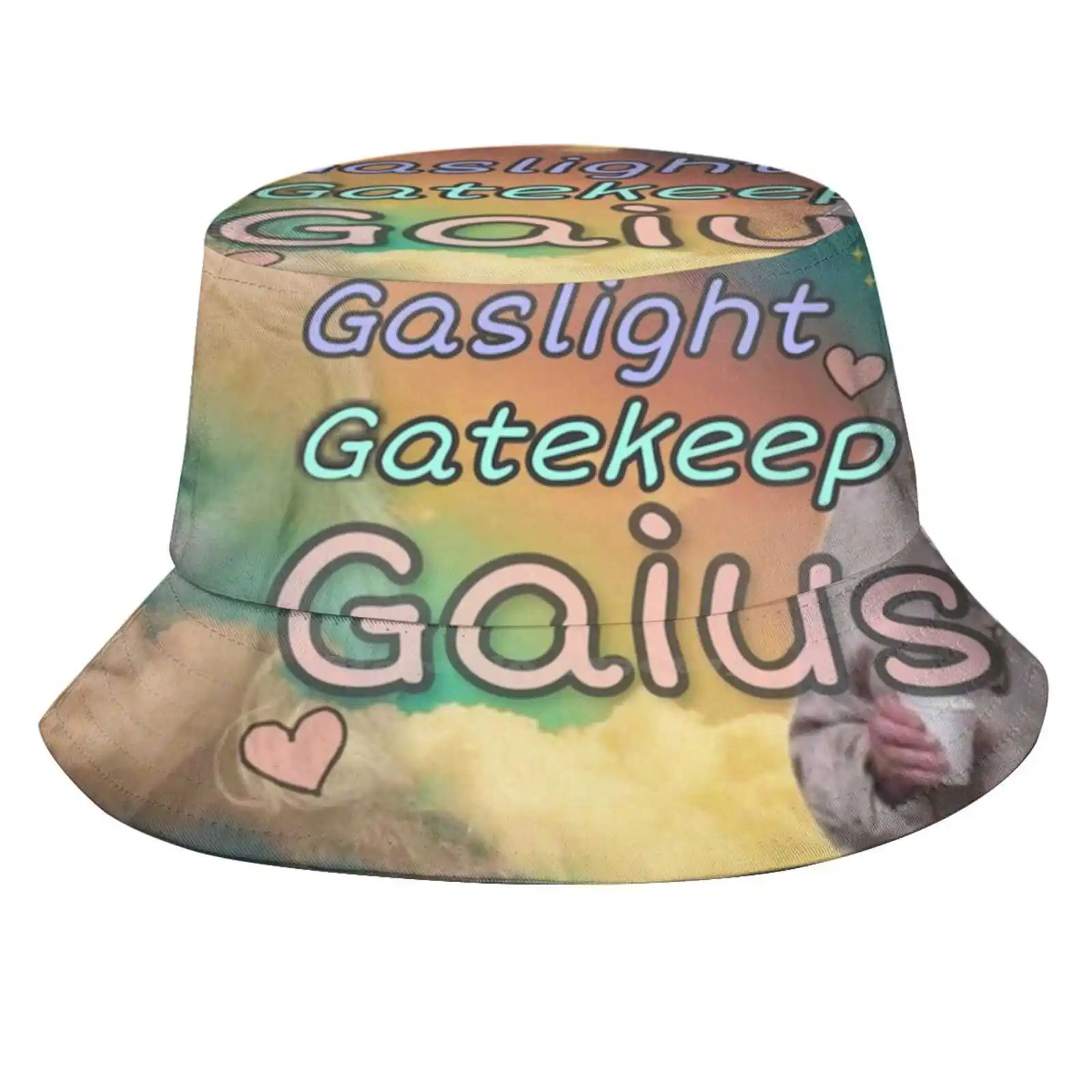 Gaslight Gatekeep Gaius Aesthetic Sun Cap Fisherman Hat Bucket Hats Merlin Gaius Meme