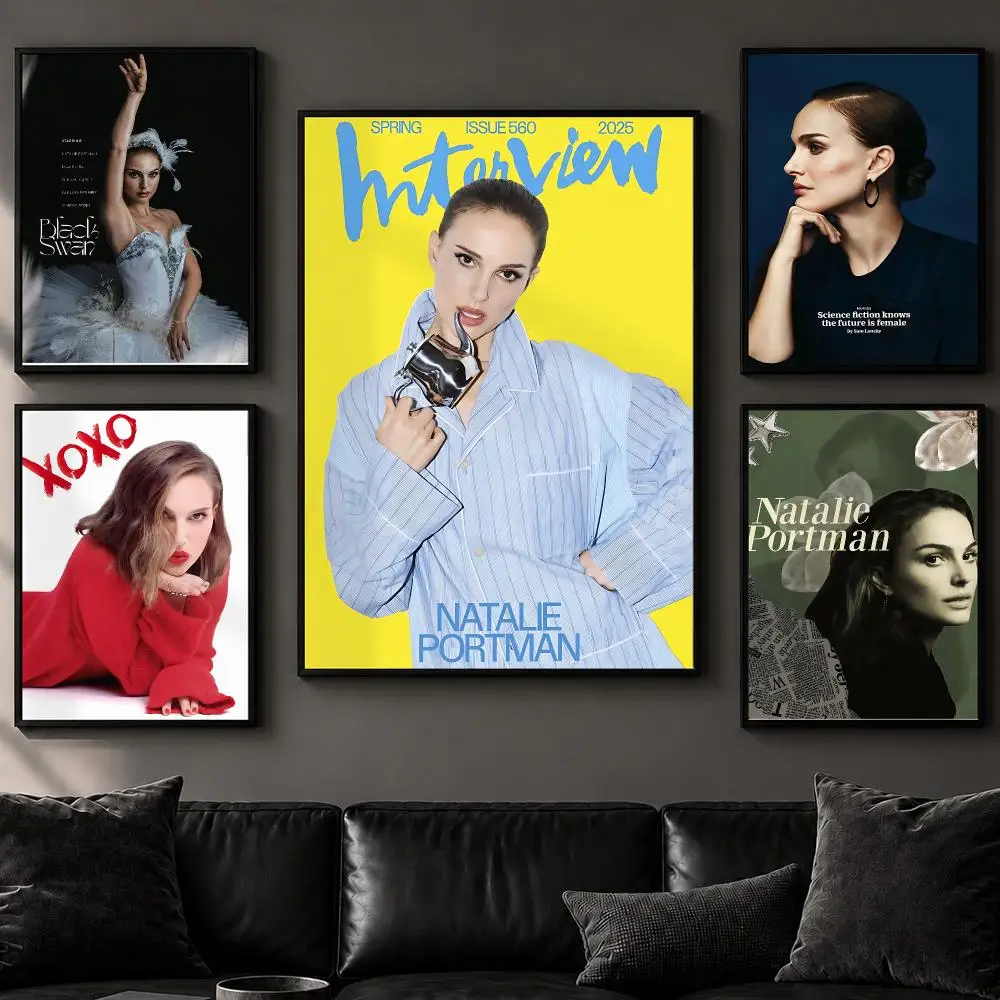 Celebrity N-Natalie PortmanS Poster Art  Self-Adhesive No Glue Residue Wall Decor for Bedroom Living Room