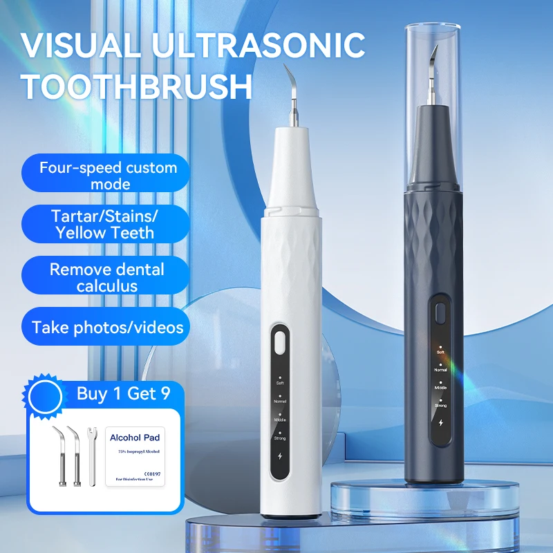 T15 pro Professional Oral Endoscope Dental Calculus Remover Tool Electric Ultrasonic Tooth Cleaner Scaler Teeth Cleaning Kit