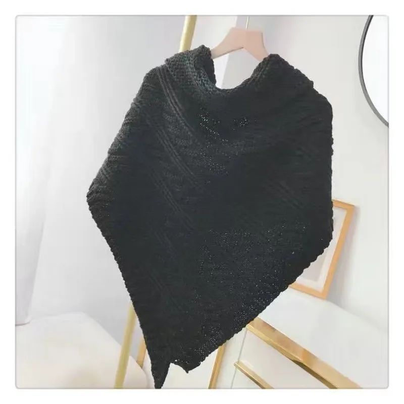 Winter Shawl Thickened Warm Cloak Wool Scarf Cashmere Knitting Scarf for Women Bandana Pashmina Scarves Poncho Foulard Hijab