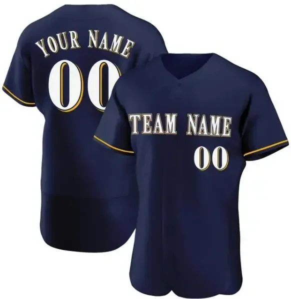 Blue white Custom Baseball Jersey Customized Printed Team Name Mesh Soft Streetwear