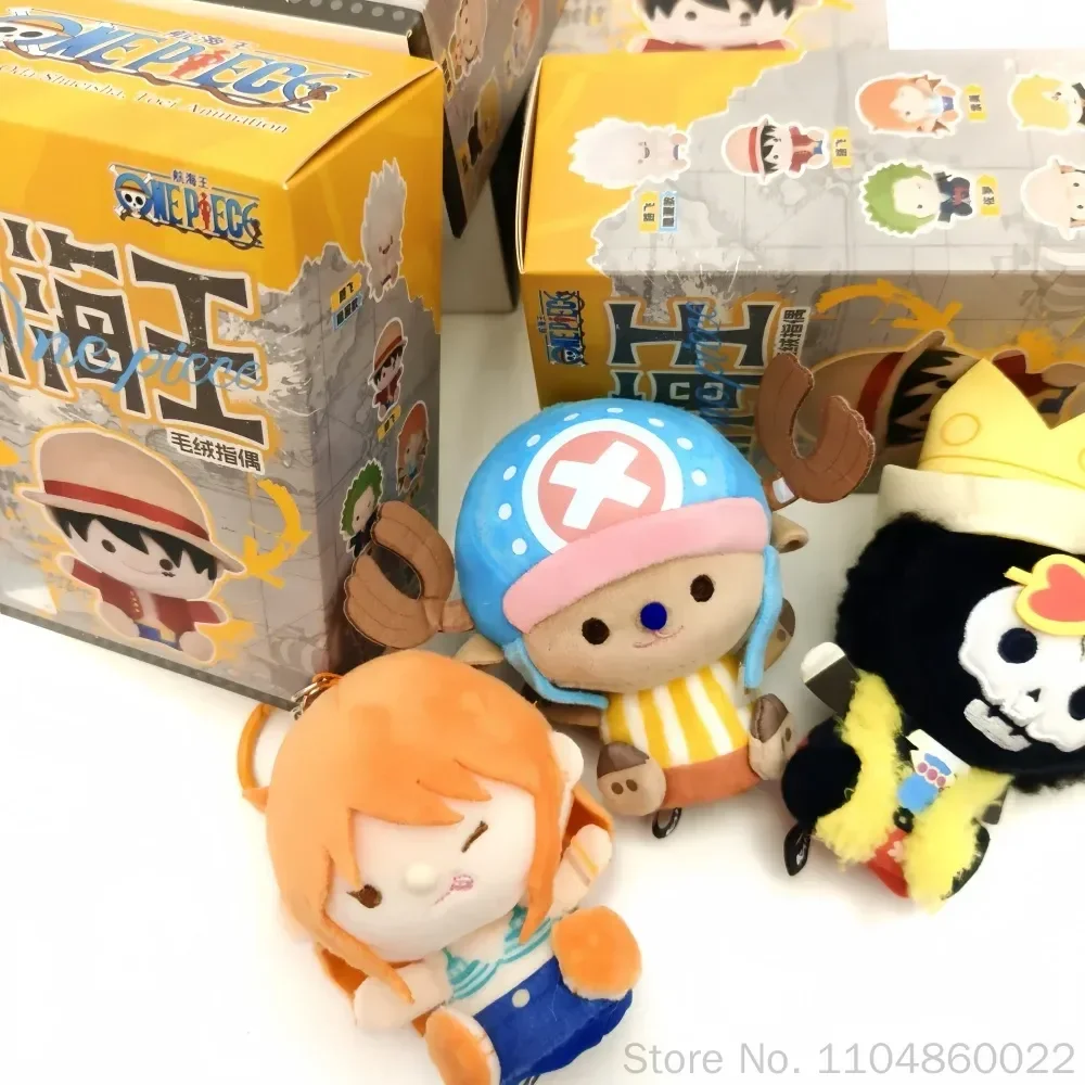 

Kayou One Piece Original Blind Box Plush Doll Luffy Zoro Pendant Finger Puppet Keychain Anime Figure Model Ornament Toys Gifts