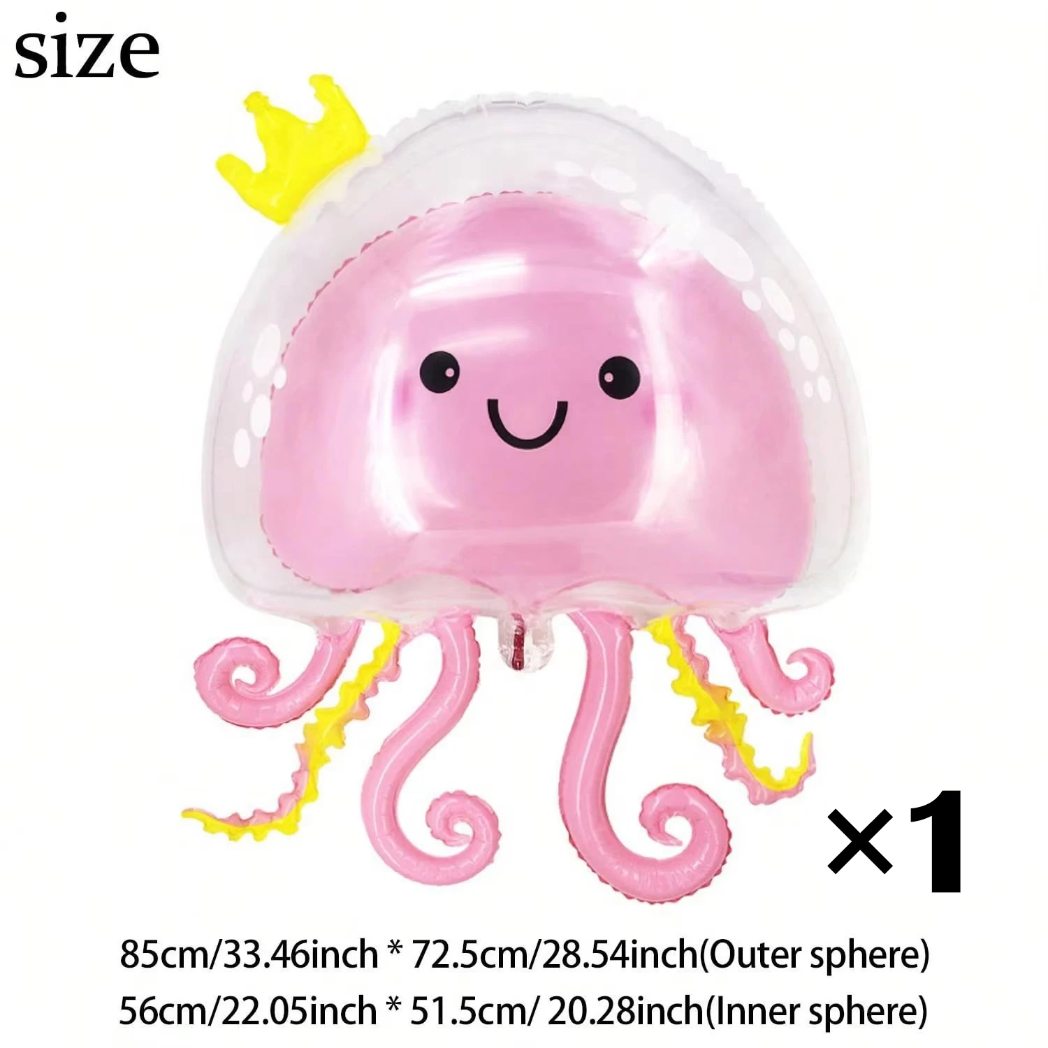 Cartoon Quallen Aluminium Folie Ballon Ozean Meerjungfrau Thema Geburtstag Party Dekoration Geschlecht Offenbaren Baby Dusche Foto Requisiten – Detail 9
