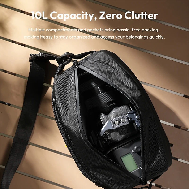 Ulanzi PB038 10L Travel Sling Bag V2 Photography Camera Bag for Outdoor Shoots Waterproof Daily Pack Lightweight Shoulder Bag