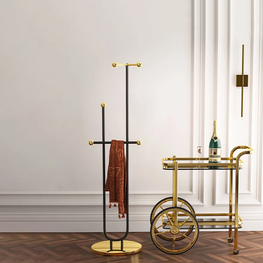 Shop Display Coat Rack Stand Corner Designer Entry Way Coat Rack Round Base Modern Metal Industrial Floor Standing Ropero Hanger