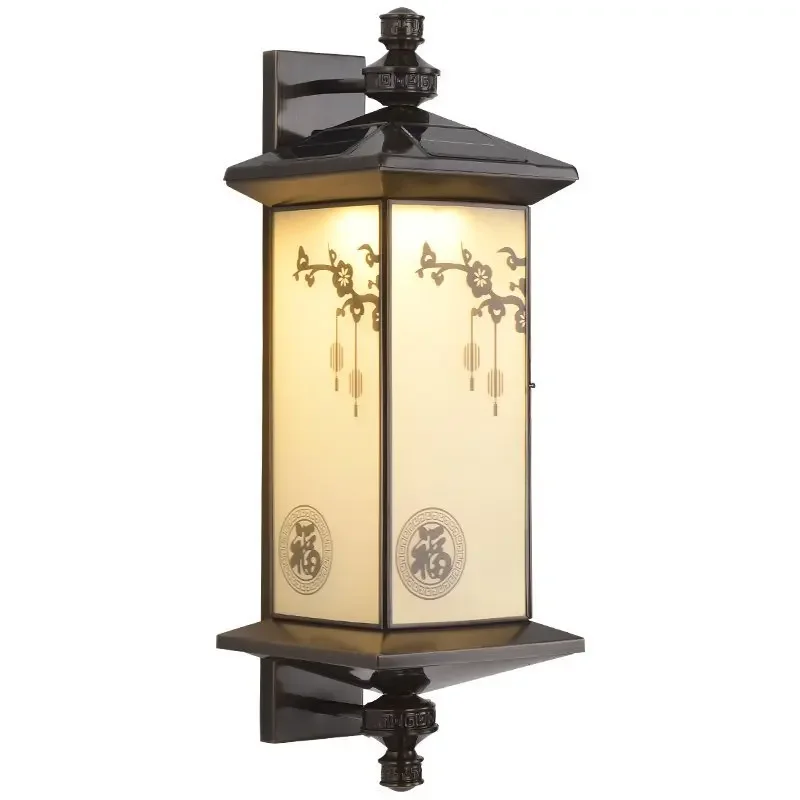 

Solar all copper outdoor wall lamp, courtyard aisle, corridor, wall lamp, villa, gate, wall lamp