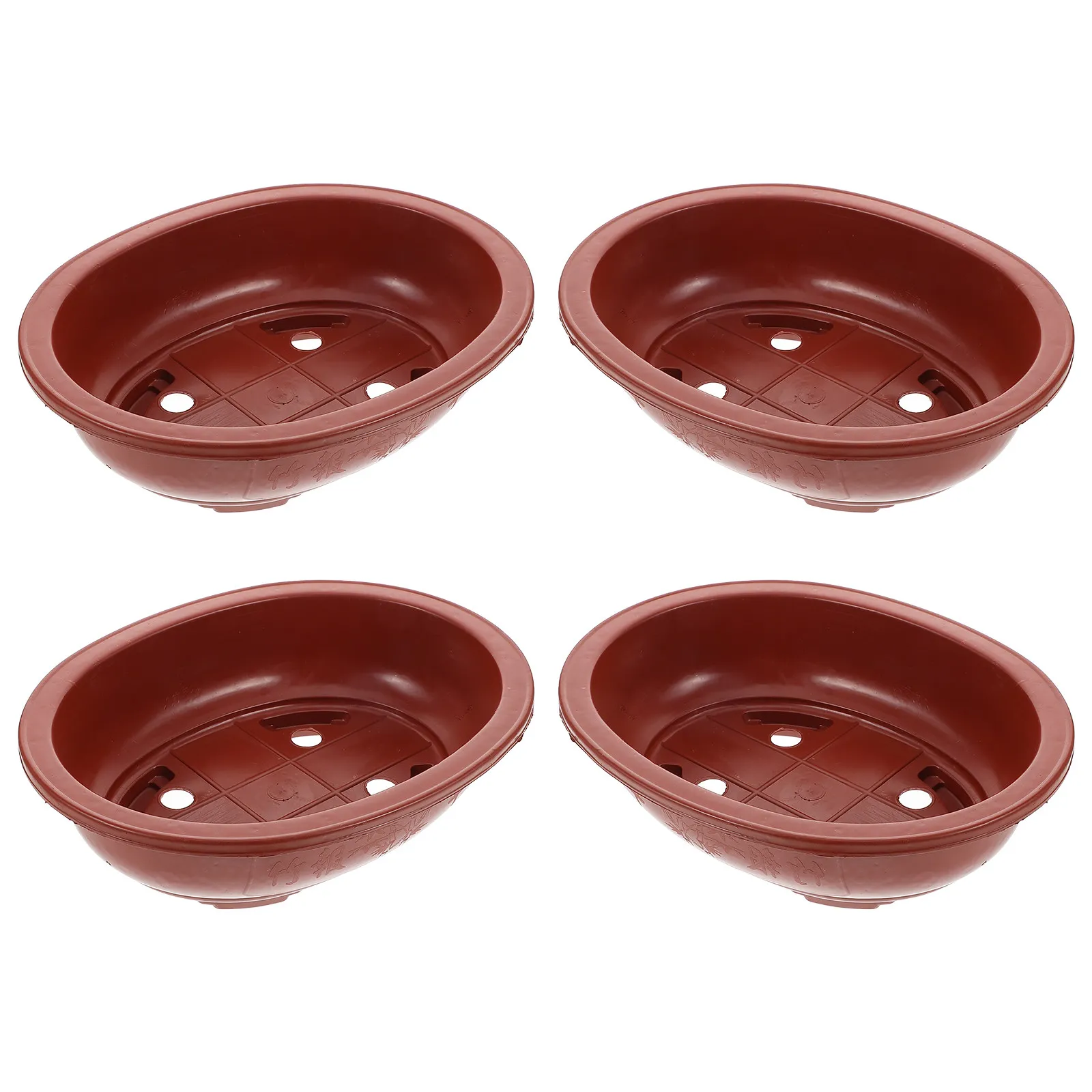 

Набор из 4 утолщенных пластиковых горшков для бонсай, большие прочные кашпо для цветов и суккулентов, для дома, офиса, сада