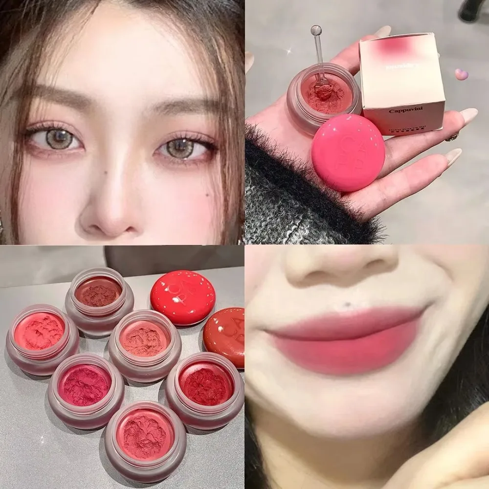 Neue samtmatte Lippenschlamm in Dosen, wasserdicht, feuchtigkeitsspendend, fester Lipgloss, langlebige Lippentönung, Wangen-Rouge-Creme