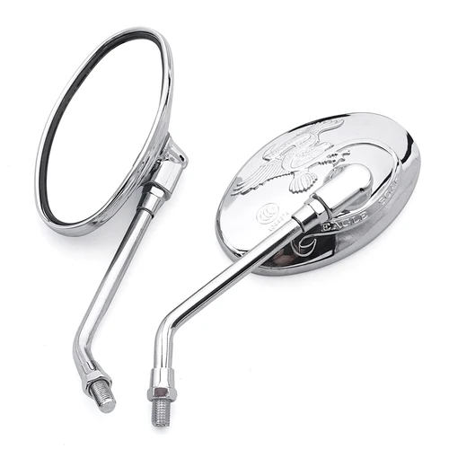 Para Honda Suzuki Kawasaki Touring Street Bike Universal 10mm espejos retrovisores laterales para motocicleta accesorios Bobber